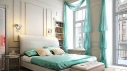 modern yatak odası perdesi