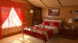 klasik yatak odası perdesi